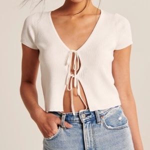 Abercrombie Double Tie Short Sleeve Cardigan